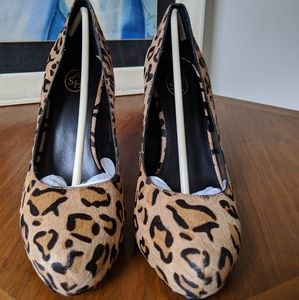 Ash hidden platform leopard print shoes, 41